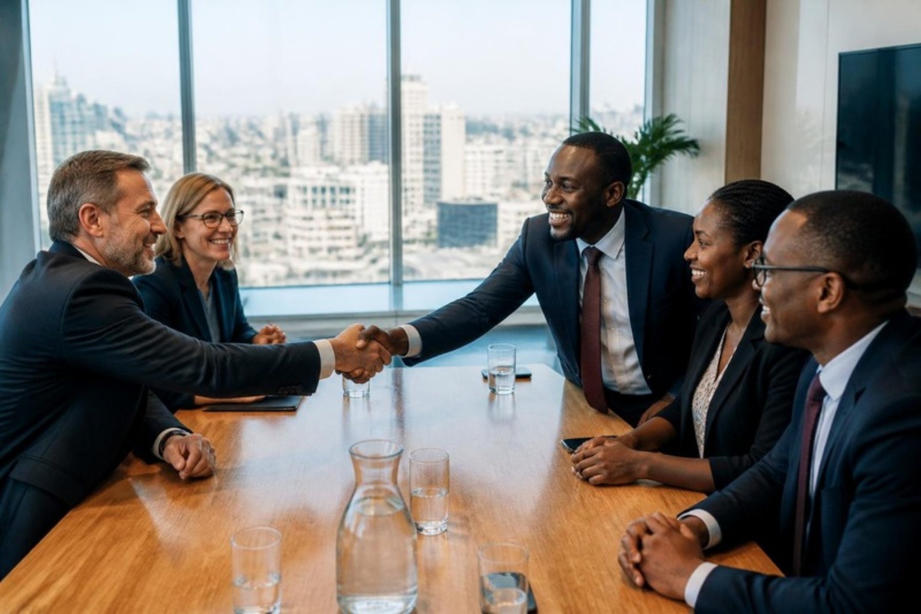 US and Kenyan business delegates meeting